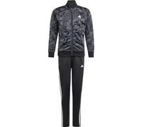 adidas Unisex - Bambini Essentials Allover Print Track Suit Kids, carbon/black, 15-16 Years