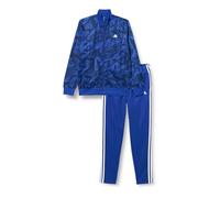 adidas Unisex - Bambini Essentials Allover Print Track Suit Kids, semi lucid blue/dark blue, 13-14 Years