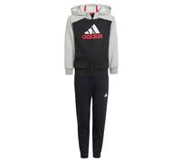 adidas Unisex - Bambini Essentials Big Logo Fleece Track Suit Kids, Medium Grey Heather/Black, 6-7 Years