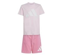 adidas Unisex - Bambini ESSENTIALS BIG LOGO T-SHIRT SET, clear pink/white, 11-12 Years