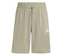 adidas Unisex - Bambini Essentials Climacool Stripes Shorts, Silver Pebble/White, 11-12 Years