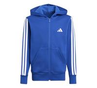 adidas Unisex - Bambini Essentials Full Zip Hoodie, Blue/White, 9-10 Years