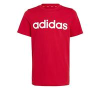 Adidas Unisex - Bambini Essentials Linear Logo Cotton Tee, Better Scarlet/White, 13-14 Years