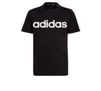 adidas Unisex - Bambini Essentials Linear Logo Cotton Tee, Black/White, 11-12 Years