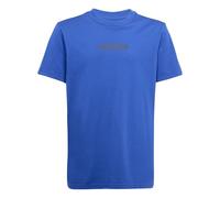 adidas Unisex - Bambini ESSENTIALS LINEAR LOGO T-SHIRT, blue/black, 9-10 Years