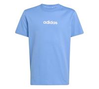Adidas Unisex - Bambini Essentials Linear Logo T-Shirt, Blue Fusion/White, 7-8 Years