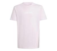 adidas Unisex - Bambini Essentials Linear Logo T-Shirt, Clear Pink/White, 15-16 Years