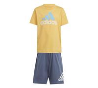 adidas Unisex - Bambini Essentials Logo Tee and Short Set, semi spark/MULTICOLOR, 5-6 Years