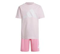 adidas Unisex - Bambini ESSENTIALS T-SHIRT SET, clear pink/white, 3-4 Years