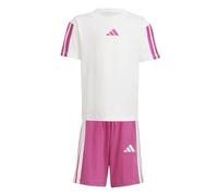 adidas Unisex - Bambini ESSENTIALS T-SHIRT SET, white/semi lucid fuchsia, 5-6 Years