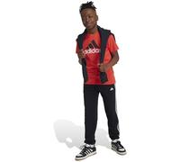 adidas Unisex - Bambini Essentials Two-Color Big Logo Cotton Tee, Bright Red/Black, 13-14 Years