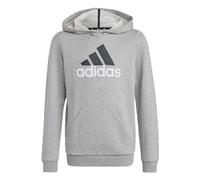 adidas Unisex - Bambini Essentials Two-Colored Big Logo Cotton Hoodie, Medium Grey Heather/White, 9-10 Years