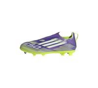 adidas F50 League Laceless Firm Ground Football Boots Kids, Scarpe da Calcio Unisex-Bambini, Purple Rush/Cloud White/Lucid Lemon, 33 EU