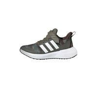 adidas Unisex - Bambini FortaRun 2.0 Cloudfoam Elastic Lace Top Strap Shoes, Olive Strata / Cloud White / Dark Brown, 28 EU