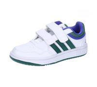 adidas Unisex - Bambini Hoops Lifestyle Basketball Hook-And-Loop Shoes, Cloud White/Collegiate Green/Lucid Blue, 31 EU