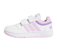 adidas Unisex - Bambini Hoops Lifestyle Basketball Hook-and-Loop Shoes, Cloud White / Lilac / Violet Fusion, 31 1/2 EU