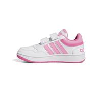 Adidas Unisex - Bambini Hoops Lifestyle Basketball Hook-And-Loop Shoes, Ftwr White/Bliss Pink/Pulse Magenta, 35 EU