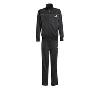 adidas Unisex - Bambini Junior Tricot Colourpop Tracksuit, black/pink fusion, 11-12 Years