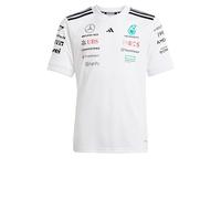 Adidas Unisex - Bambini Mercedes - AMG Petronas Formula One Team Driver Jersey White Youth, White/Black, 15-16 Years