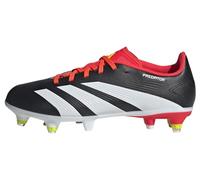 Adidas Unisex - Bambini Predator 24 League Soft Ground Boots, Core Black/Cloud White/Solar Red, 32 EU
