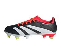 Adidas Unisex - Bambini Predator 24 League Soft Ground Boots, Core Black/Cloud White/Solar Red, 38 2/3 EU