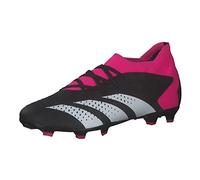 adidas Unisex - Bambini Predator Accuracy.3 Firm Ground Boots, Core Black/Cloud White/Shock Pink, 32 EU