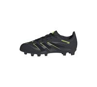 adidas Unisex - Bambini Predator Club Firm Ground/Multi Ground Football Boots Kids, Core Black/Carbon/Lucid Lemon, 35 EU