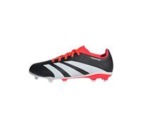 adidas Unisex - Bambini Predator League Firm Ground Football Boots, Core Black/Cloud White/Solar Red, 38 2/3 EU