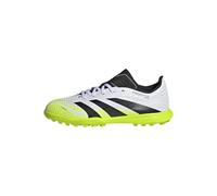 adidas Unisex - Bambini Predator League Turf Football Boots Kids, Cloud White/Core Black/Lucid Lemon, 35 EU