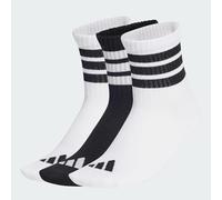adidas Unisex - Bambini RIBBED 3PP SOCKS, white/white/black, 4-5 Years