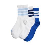 adidas Unisex - Bambini RIBBED 3PP SOCKS, white/white/team royal blue, 4.5-6