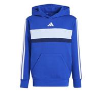 adidas Unisex - Bambini SEASONAL ESSENTIALS TIBERIO 3 STRIPES FLEECE HOODIE, team royal blue/white/glow blue, 11-12 Years