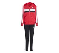 adidas Unisex - Bambini SEASONAL ESSENTIALS TIBERIO 3 STRIPES FRENCH TERRY TRACKSUIT, pure ruby/white, 7-8 Years