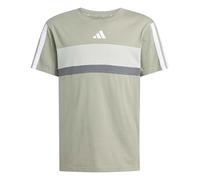 adidas Unisex - Bambini Seasonal Essentials TIBERIO 3 Stripes T-Shirt, Silver Pebble/Metal Grey/Grey Six, 11-12 Years