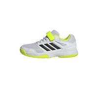 Adidas Unisex - Bambini Speedcourt Kids Indoor Shoes, Cloud White/Core Black/Lucid Lemon, 38 EU