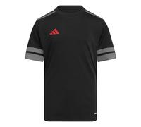 adidas Unisex - Bambini SQUADRA25 Jersey Short Sleeve Kids, Black/Team Grey Four/Pure Ruby, 5-6 Years