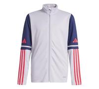 adidas Unisex - Bambini SQUADRA25 TRAINING JACKET KIDS, glory grey/team navy blue 2/pure ruby, 5-6 Years