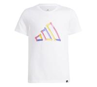 adidas Unisex - Bambini Tech Logo Graphic T-Shirt, White, 15-16 Years
