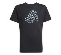 Adidas Unisex - Bambini Tech Outline Graphic T-Shirt Junior, Black, 9-10 Years