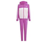 adidas Unisex - Bambini Tiberio 3-Stripes Colorblock Fleece Track Suit Kids, semi lucid fuchsia/white/clear pink, 13-14 Years