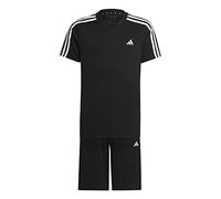 adidas Unisex - Bambini Train Essentials AEROREADY 3-Stripes Regular-Fit Training Set, Black/White, 11-12 Years