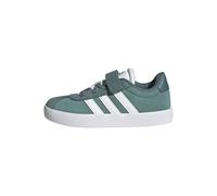 Adidas Unisex - Bambini VL Court 3.0 Hook And Loop Shoes Kids, Powder Teal/Cloud White/Preloved Teal, 32 EU