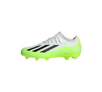 adidas Unisex - Bambini X Crazyfast.3 Firm Ground Boots, Cloud White / Core Black / Lucid Lemon, 28 EU