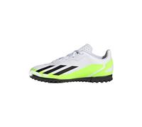 adidas Unisex - Bambini X Crazyfast.4 Turf Boots, Cloud White / Core Black / Lucid Lemon, 28 EU