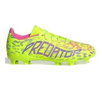 adidas Unisex Bambino Predator League Firm Multi Ground Calcio Stivali Bambini Scarpa, Limone Blue Fusion Lucid Pink, 24.5 cm