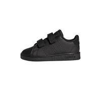 adidas Unisex - Bimbi 0-24 Advantage Lifestyle Court Two Hook-And-Loop Shoes, Core Black / Core Black / Grey Six, 20 EU