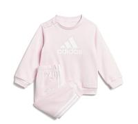 adidas Unisex - Bimbi 0-24 Badge of Sport French Terry Jogger, clear pink/white, 6-9 Months