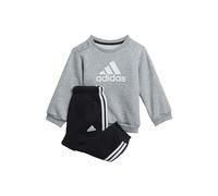 adidas Unisex - Bimbi 0-24 Badge of Sport Jogger Set, Medium Grey Heather / White, 9-12 Months