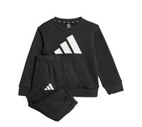 adidas Unisex - Bimbi 0-24 Big Logo Essentials Jogger Track Suit, Black/White, 6-9 Months