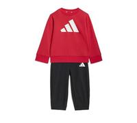 adidas Unisex - Bimbi 0-24 Essentials Big Logojogger Track_Suit, pure ruby/white, 18-24 Months